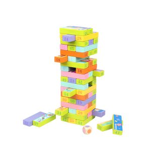 Factory direct customized color 5 in 1 stacked layers of high pumping blocks board games educational toys