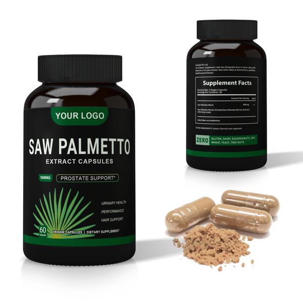 saw palmetto extract capsules 25% 40% Fatty Acid Immune Anti-Fatigue supplement Saw Palmetto Capsules