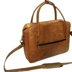Customized Genuine Leather Cross Body Office travel Shoulder Business Messenger Zipper Closer Shoulder Bag with adjustable Belt