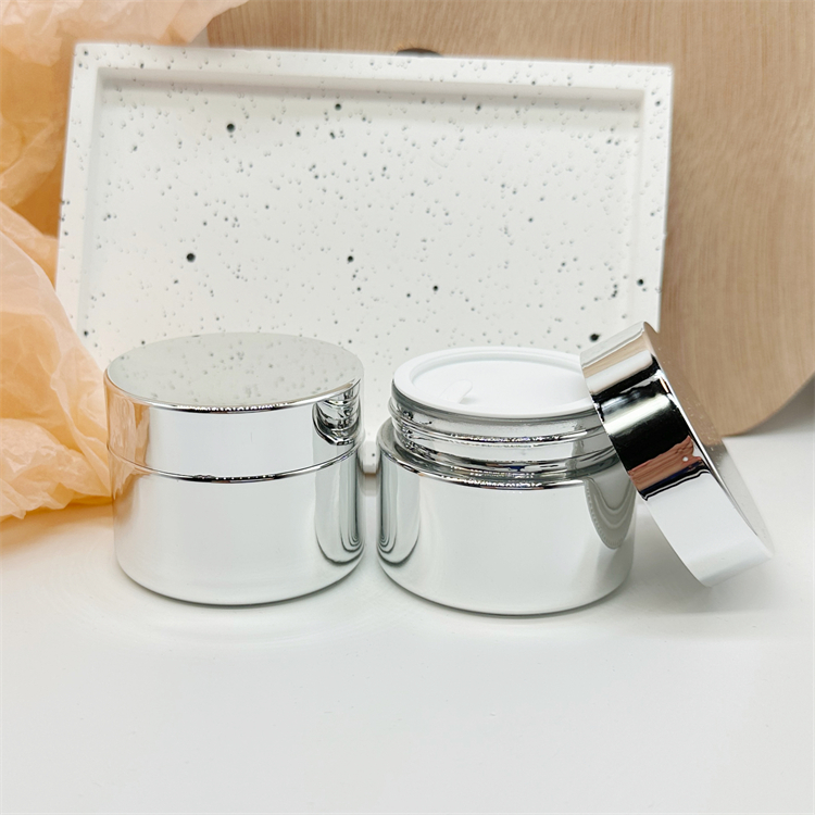 30g 50g gold silver electroplate glass body Glass Cream Lotion Cosmetic glass Jar