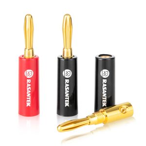 RASANTEK Hifi 2u" Gold-plated Banana Plug 4mm Speaker Audio Banana Jack Audio Video Banana Plug Connector for Speaker Cable