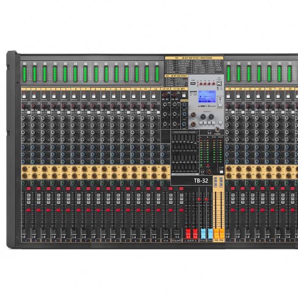 XTUGA TFB-32 Professional Audio Mixer 28 mono microphone input, 2 stereo input  32 Channels Multi-function Audio Mixer
