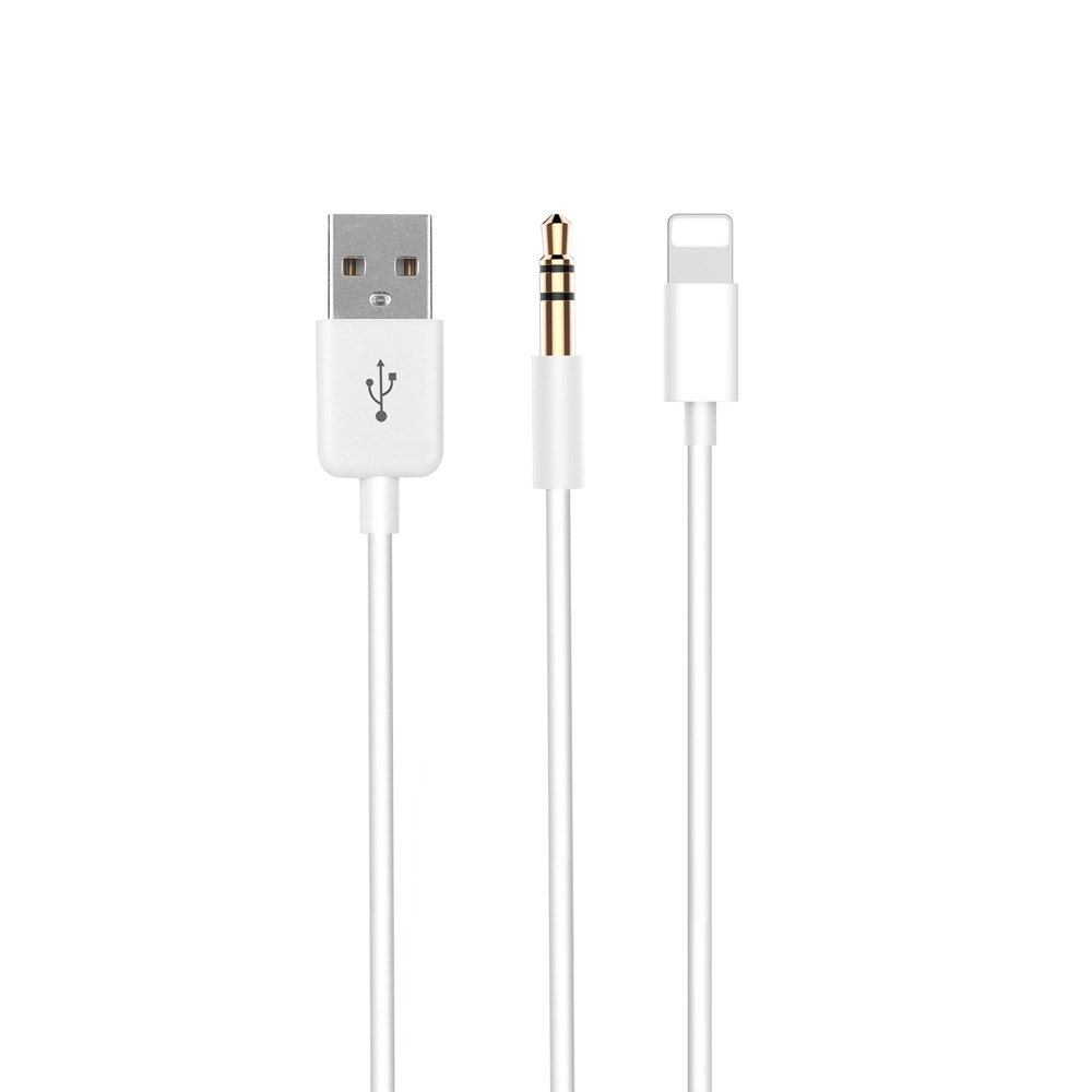 Shenzhen Ankebo Technology Co., Ltd. 2 in 1 Audio Charging Cable Compatible with iPhone, iPhone to 3.5mm Aux Cord Audio Jack Works with Car Stereo Speaker