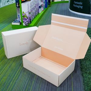 Free design adhesive tear strips shipping boxes corrugated underwear gift clothing packaging box carton mailer box for dress