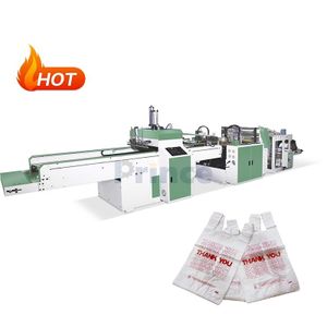 T-shirt Bag Making Machine PLA Biodegradable Material Vest Shopping Disposable Garbage Bag Cutting And Forming Machine