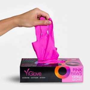 En388 Safety Color Medic Pink Pearl Nitrile Gloves Guantes De Nitrilo Y Latex