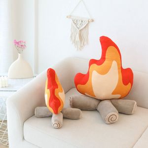 Wholesale decorative pillows and cushions simulation creative bonfire plush throw pillow