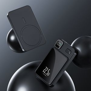 Factory High Quality LED Digital Display Powerbank 22.5W Fast Charging Magnetic Wireless Power Bank 10000mah for iPhone