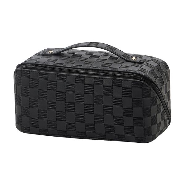 Stylish And Practical PU Leather Travel Cosmetic Bag With Large Capacity  Waterproof Makeup Bag And Handbag For Women