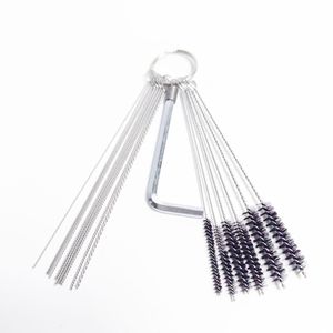 ESD Cleaning Brush Tool Set 10 Cleaning Needles 6 Nylon Brushes 1 Hex Wrench for ATV Motorcycle Detailing Cleaning