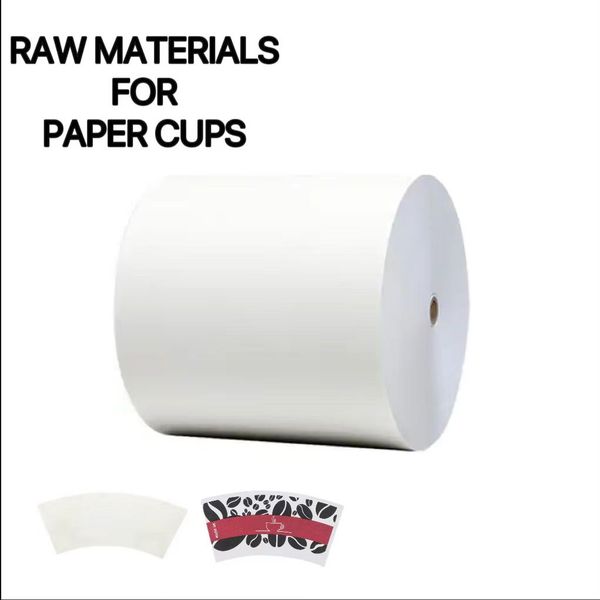 Factory Supplier High Quality Wood Pulp Waterproof Raw Material Paper Roll Pe Coated Paper Roll For Coffee Paper Cups