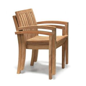 Furniture New Design York Stacking Armchair for Seating Dining Sets Furniture Teak Outdoor Garden Patio