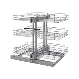 NICOCABINET Kitchen Cabinet Slide Out Shelve Hardware Revolving Magic Corner Drawer Storage Baskets