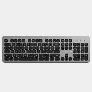104 Keys Low Profile Arabic Spanish French Quiet Wireless Keyboard Ultra-thin USB C Silent Keyboard for MAC PC Computer Laptop