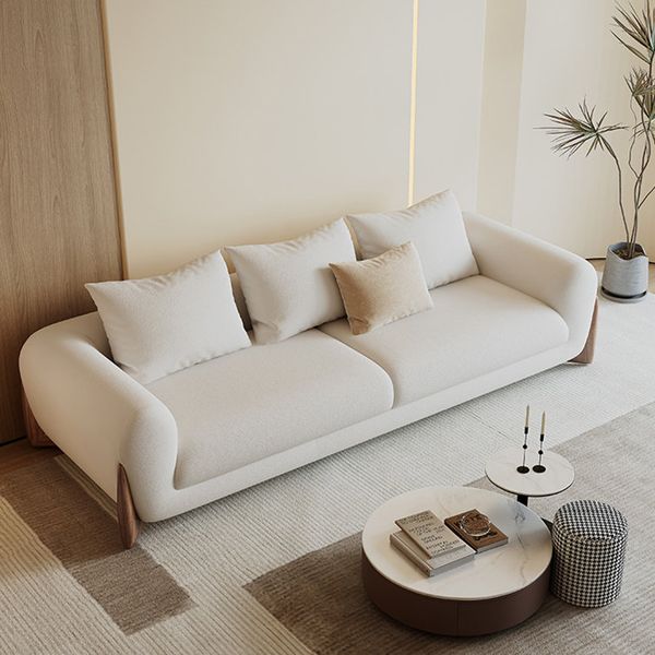 Processing Customized Furniture Living Room Curved Sofa Cashew Teddy Fabric Villa Hotel Office Sofa Modern Living Room Sofas