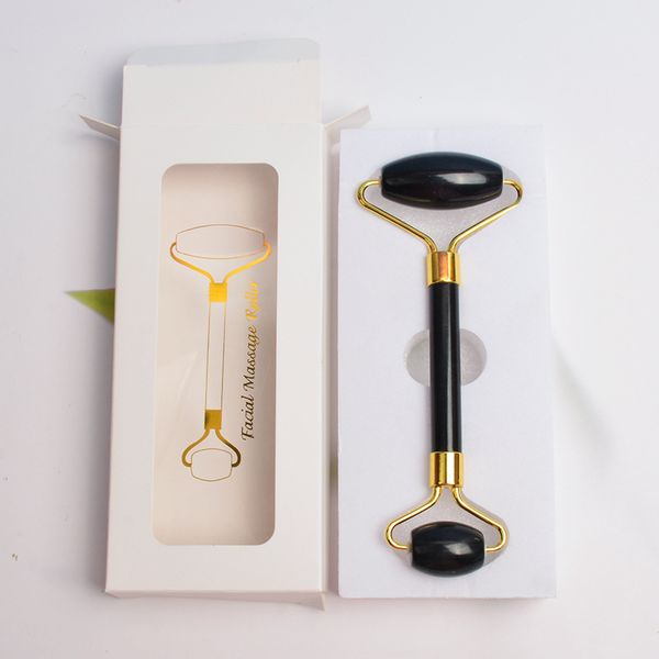 Beauty equipment real natural Xiuyan black jade roller face rolelr facial skin roller massage tool