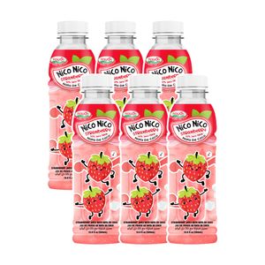 Strawberry Juice with Nata De Coco Cube Drinks 500Ml PET Bottle Wholesale Juice Brand NICO NICO Vietnam Beverage Manufacturer