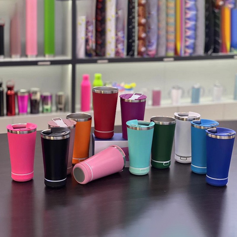 Chengdu LiveWater Stainless Steel Products Co.,Ltd Premium Stainless Steel Vacuum Insulated Water Bottle with Rechargeable Bluetooth Speaker Steel Double Wall Design Lights