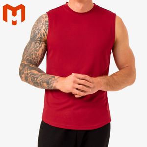 Men Custom Logo Breathable Running Fitness Sleeveless Tank Top Men Workout Nylon Quick Dry Well Fitting Tank Top