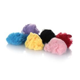 Natural White Color 15D Recycled Custom Multicolor Polyester Fiber For Yarn