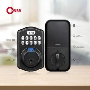 Apartment Office Automatic Zinc Alloy Keypad Smart Locks Door Tubular Keyless Wooden Door Lock Entry Deadbolt Finger Print Lock