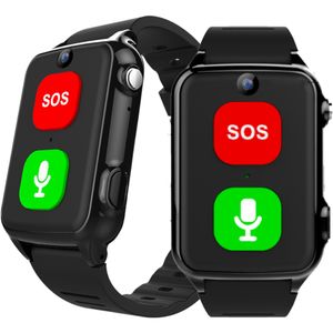 Custom Electric Fence Fall Alert SOS GPS Position Senior Bracelet Sim Card Smartwatch 4G Elderly Smart Phone Watch With Camera