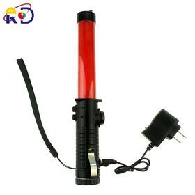 Magnetic rechargeable traffic safety baton