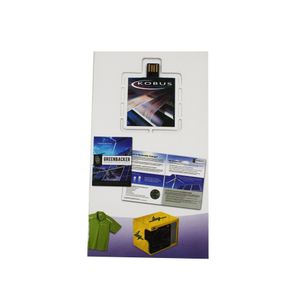 Thin Plastic USB Web Key for Promotional Gift Design Brochures Wallets Flyers Paper Cards