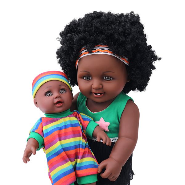 TUSALMO Wholesales mother's love educational toys mixed doll installed color box 48cm baby Africa dolls for kids