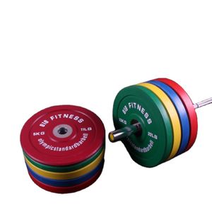 gym equipment weight plate set Colorful home gym Barbell Plates Fitness Competition Rubber Bumper Plates 15KG  for workout