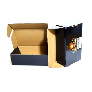 Custom Logo Corrugated Large Matte Black Mailer Boxes Package Black Shipping Box