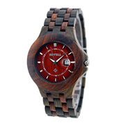 Custom Logo Watches 100% Natural Wood Watches Bicolor Wrist Watches For Man
