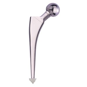 Hip Cemented Femoral Stem for Hip Joint Replacement, collarless tapered cemented femoral stem
