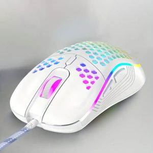 UMILA New RGB Gaming Mouse Lightweight Honeycomb Optical Sensor Ergonomic Wired USB Connection for PC Laptop Desktop