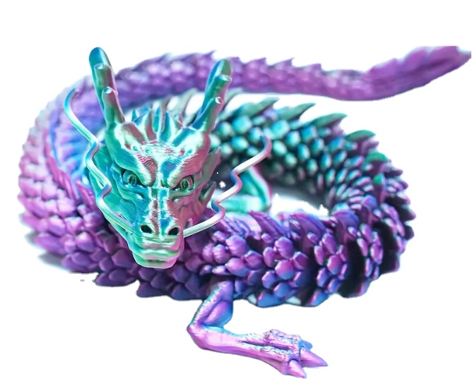 Zhejiang Xunshi Technology Co., Ltd. Custom Printing Dragon Rapid Prototype Multicolor 3D Printing Models Service Articulated Movable Dragons SLA FDM Printing