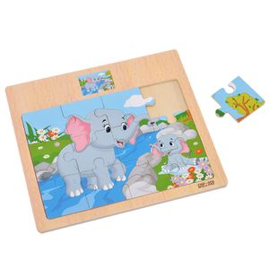 2024 new products wooden 3D Cartoon Animal Traffic Learning puzzle toy Montessori Wood Jigsaw Puzzle For Kids Boys & Girls CE