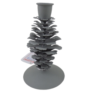 Standard Design Metal Pretty Candle Stand Grey Stone Candle Holder For Home & Tabletop Decorative Handmade Bulk