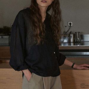 OEM Women's Casual Shirt Eco-friendly Fabric Bamboo Cotton Loose Fit Custom Blouse