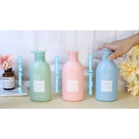 Wholesale customized moisturizing hair conditioner, oil control shampoo, and sea salt exfoliating shower gel