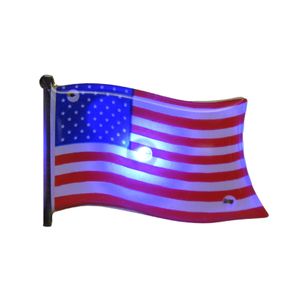 Bulk flashing custom logo national flag concert crown led lapel pin