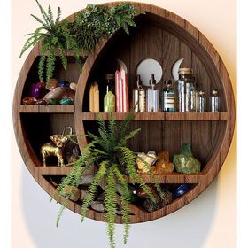 Magic Floating Shelves Wall Mounted Storage Rustic Wood Storage Shelf Living Room Sofa Furniture TV stands Home Furniture