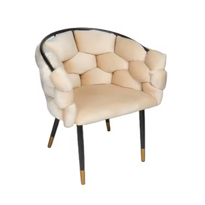 Luxury Nordic Comfortable Velvet Chair Waiting Lounge Furniture Upholstered Hotel Restaurant Dining Chairs