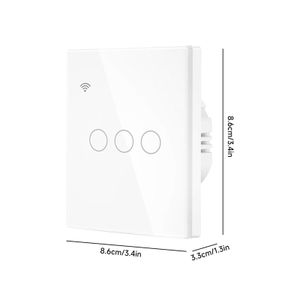 Smart Light Switch Tuya Wifi EU Inteligente Zigbee Light Switch Touch Switch With Neutral Wire