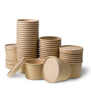 Eco friendly Paper cup for  ice cream biodegradable tubs food bowl dispos