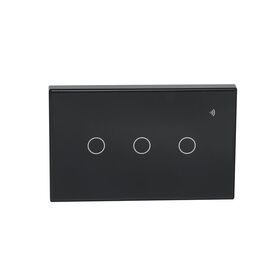 Smart home design tuya zigbee phone WIFI controlled light 220V 16A big size glass panel wall luxury switch with Alexa