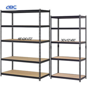 Heavy Duty Boltless Adjustable Metal Frame Garage Shelving 5 Layer Storage Shelf Rack
