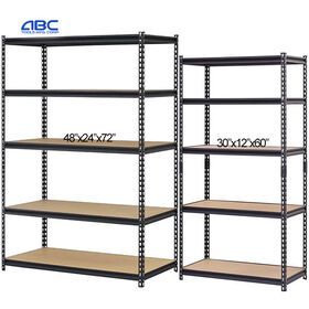 Heavy Duty Boltless Adjustable Metal Frame Garage Shelving 5 Layer Storage Shelf Rack