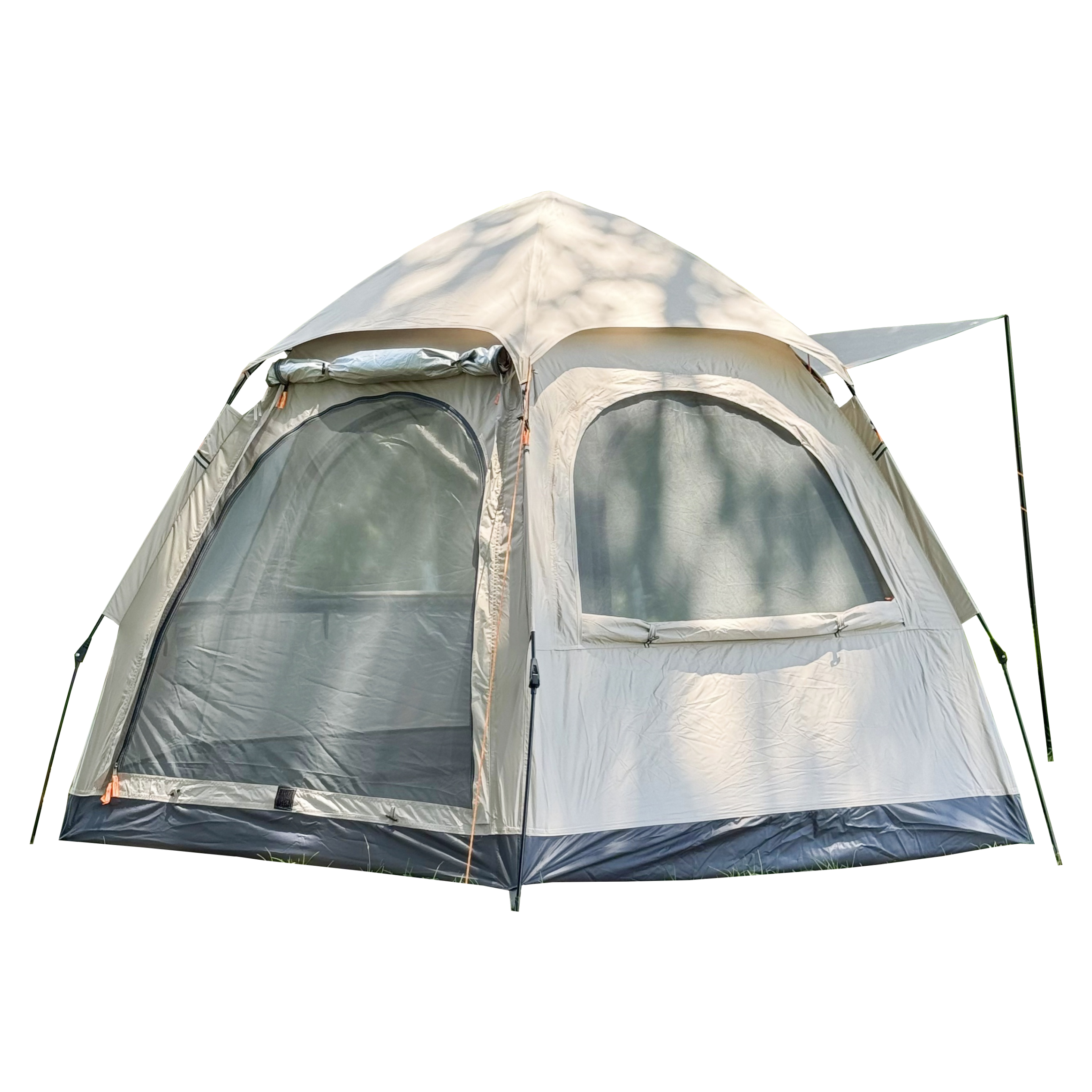 Wujiang City Spring Pine Weaving Co., Ltd. Custom 2-3 person automatic tent easy build up canopy family house portable outdoor camping picnic hexagonal folding waterproof