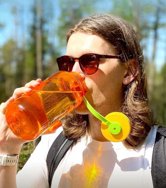 water bottle manufacturer Wide Mouth Leakproof sport water bottles 2024 Tritan 1L Motivational professional running water bottle
