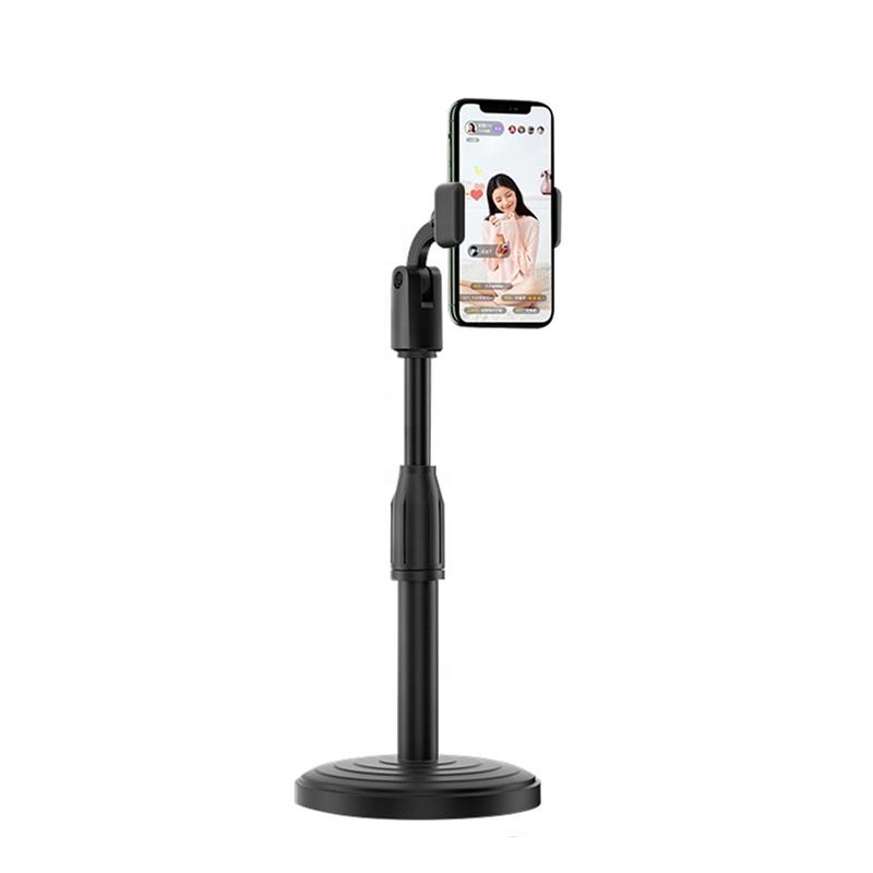 FS787 Scalable Rotating Mobile Phone Holder Tablet Stand Desk 360 Rotate for Desktop Live Streaming Overhead Shoot Video Round B